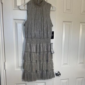 MSK Silver Sleeveless Dress